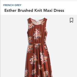French Grey Maxi dress